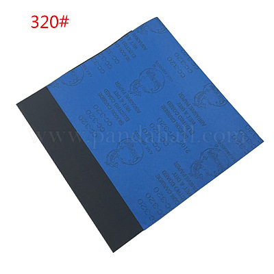 長方形のサンドペーパー  研磨研削工具  グレー  320グリット  28x23x0.02cm&nbsp;WOCR-PW0001-385A-1