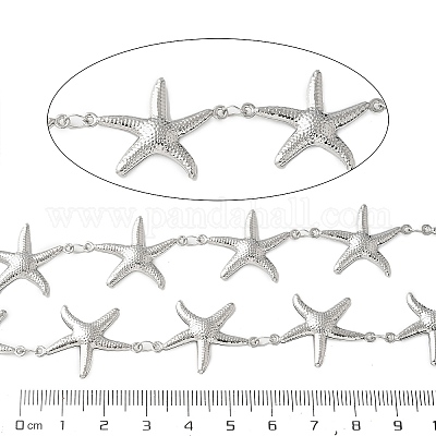 304 Stainless Steel Starfish Link Chains&nbsp;CHS-Z004-18P-1