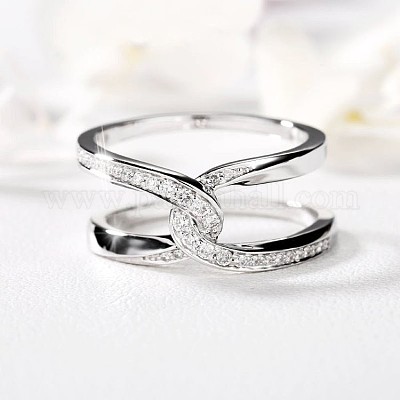 Brass Rhinestone Chunky Rings&nbsp;PW-WG7507A-01-1