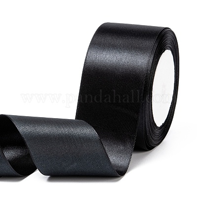 シングルフェイスサテンリボン  ポリエステルリボン  ブラック  2インチ（50mm）  約25ヤード/ロール（22.86メートル/ロール）  100ヤード/グループ（91.44メートル/グループ）  4のロール/グループ&nbsp;RC50MMY-039-1