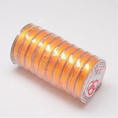 フラット弾性クリスタルストリング  弾性ビーズ糸  ストレッチブレスレット作り用  オレンジ  0.8mm  約10.93ヤード（10m）/ロール&nbsp;EW-O001-02G-1
