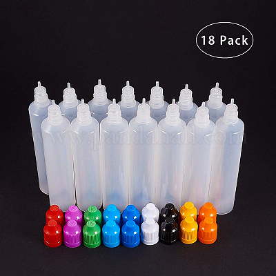 プラスチックビーズ収納ケース  ふた付き  コラム  ミックスカラー  14.9x2.8cm  容量：60m  2個/カラー  18個/セット&nbsp;CON-BC0005-29-1