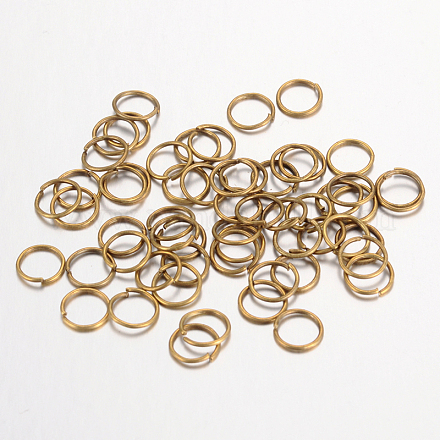 鉄オープン丸カン  ラウンド  ニッケルフリー  アンティークブロンズ  21ゲージ  5x0.7mm  内径：3.6mm  約1100個/50g&nbsp;X-IFIN-A018-5mm-AB-NF-1