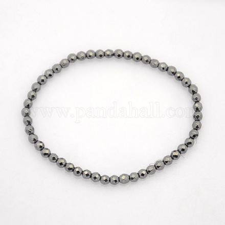 Non-Magnetic Hematite Stretch Bracelets&nbsp;BJEW-J101A-01-1