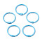 Spray Painted Iron Split Key Rings, Ring, Light Sky Blue, 30x4mm