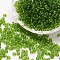 15/0 Glass Seed Beads, Grade A, Round, Transparent Colours, Green, 1.3~1.5mm, Hole: 0.5mm, about 75000pcs/pound