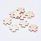 Wood Cabochons, Puzzle, Blanched Almond, 29x30x3mm
