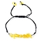 Natural Citrine Braided Bead Bracelets, 8-5/8 inch(22cm)