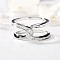 Brass Rhinestone Chunky Rings, Platinum, Inner Diameter: 18mm