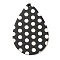 Acrylic Pendants, with Polka Dot Pattern, Oval, 38.5x26.5x2.5mm, Hole: 1.5mm