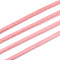 Nylon Satin Rattail Cords, Beading Threads for Bracelet Jewelry Making Chinese Knot Macrame Craft, Light Coral, 1.0mm, about 76.55 yards(70m)/roll