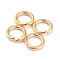 Rack Plating Brass Open Jump Rings, Cadmium Free & Lead Free, Round, Long-Lasting Plated, Real 24K Gold Plated, 6x1mm, 18 Gauge, Inner Diameter: 4mm