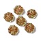 Transparent Lampwork Beads, Flower, Olive, 15x6mm, Hole: 1mm, about 48~58pcs/100g