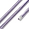 14M Two Tone Polyester Braided Cord, Round, Purple, 2.5mm, about 15.31 Yards(14m)/Roll