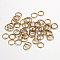 Iron Open Jump Rings, Round, Nickel Free, Antique Bronze, 21 Gauge, 5x0.7mm, Inner Diameter: 3.6mm, about 1100pcs/50g