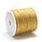 Nylon Braided Cord, Chinese Knotting Cord for Jewelry Making Macrame Craft, Goldenrod, 0.8mm, about 109.36 yards(100m)/roll