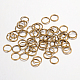 鉄オープン丸カン  ラウンド  ニッケルフリー  アンティークブロンズ  21ゲージ  5x0.7mm  内径：3.6mm  約1100個/50g&nbsp;X-IFIN-A018-5mm-AB-NF-1