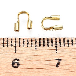 真鍮製U字カンU字金具  ゴールドカラー  5x4x1mm  穴：0.7mm&nbsp;KK-WH0085-01G-RS