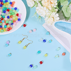 192Pcs 24 Styles Baking Paint Imitation Jade Glass Pendants&nbsp;PALLOY-GO00030