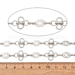 304 Stainless Steel Clover & Rhombus Link Chains&nbsp;SA-CBAE0F2-07P