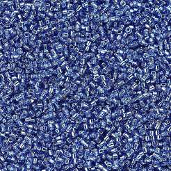 MIYUKIデリカビーズ  シリンダー  日本製シードビーズ  11/0  （db1210)シルバーライニング紺ure  1.3x1.6mm  穴：0.8mm  約2000PCS /ボトル  10 G /ボトル&nbsp;SEED-JP0008-DB1210
