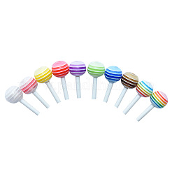 樹脂ビーズ  ロリポップ  ミックスカラー  11~17x6mm  約100個/袋&nbsp;RESI-CJC0010-02A