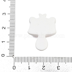 バーリーウッド不透明パンダ樹脂カボション  キノコ  26.5x19.5x8mm&nbsp;CRES-P037-02D