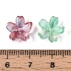 Baking Paint Transparent Glass Bead Caps&nbsp;DGLA-N014-06