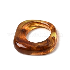透明樹脂ペンダント  菱形  チャーム  サドルブラウン  23x24x5mm  穴：13mm&nbsp;FIND-H021-02A