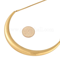 304 Stainless Steel Arc Shaped Pendant Snake Chain Necklaces for Women&nbsp;NJEW-B122-03G