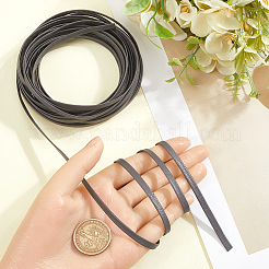 5m折りたたみ式PUレザーフラットコード  グレー  5x1mm  約5.47ヤード（5m）/バンドル&nbsp;OCOR-WH20012-14A-03