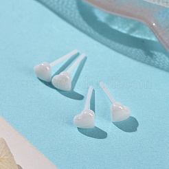 Hypoallergenic Bioceramics Zirconia Ceramic Heart Stud Earrings&nbsp;EJEW-Z023-08E