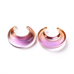 不透明アクリルカボホン  ツートン  ムーン  暗紫色  23x19x7mm&nbsp;OACR-C010-02D