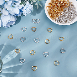160Pcs 2 Colors Tibetan Style Alloy Heart Bead Frame&nbsp;TIBE-ME0001-13