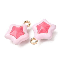 Brass Enamel Charms&nbsp;KK-R212-16G-01