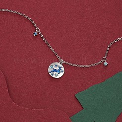 Christmas Theme Brass Pendant Necklaces&nbsp;NJEW-BB35103