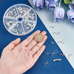 真鍮のアイスピックピンチベイル  銀  約90個/箱&nbsp;DIY-PH0024-46