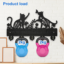 Wood & Iron Wall Mounted Hangers&nbsp;HJEW-WH0055-071