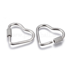 Non-Tarnish 304 Stainless Steel Screw Carabiner Lock Charms&nbsp;ZIRC-F255-060P