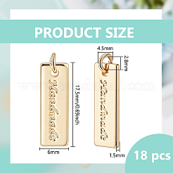 18Pcs Brass Pendants&nbsp;KK-BC0015-88G