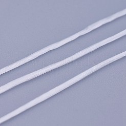 強い伸縮性のあるビーディング弾性糸  ジュエリー作成用のフラットクリスタルジュエリーストリング  ホワイト  0.8mm  約10.93ヤード（10m）/ロール&nbsp;EW-N002-01