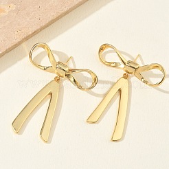Bowknot Brass Stud Earrings for Women&nbsp;EJEW-A167-09G