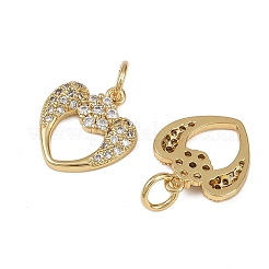 Brass Micro Pave Cubic Zirconia Pendants&nbsp;KK-I358-045G