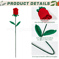 Flower Cotton with Iron Knitted Costume Ornament Accessories&nbsp;DIY-WH0570-09C