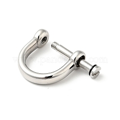 変色しない304ステンレススチール製Dリングアンカーシャックル留め具  ステンレス鋼色  18x18.5x6mm&nbsp;STAS-C056-06P