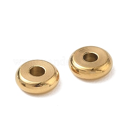 304ステンレススチールビーズ  フラットラウンド  艶出し  イオンプレーティング（ip）  18KGP本金メッキ  6x2mm  穴：2mm  約48個/袋&nbsp;SA-CBAF3CF-01D-G