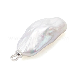 Natural Baroque Keshi Pearl Pendants&nbsp;PALLOY-JF05055