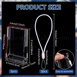 3Inch Plastic Rectangle Photo Cases Pendant Decoration&nbsp;DIY-WH0504-833
