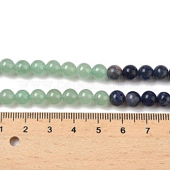 Chakra Natural Red Jasper & Yellow Jade & Green Aventurine & Tiger Eye & Sodalite & Amethyst Beads Strands&nbsp;G-NH0002-E02-6mm