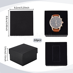 Striped Textured Cardboard Watch Packing Boxes&nbsp;LS-CON-WH0100-71B